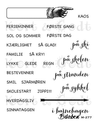 Kort & Godt - Clearstamps  Medium Plate - Pil