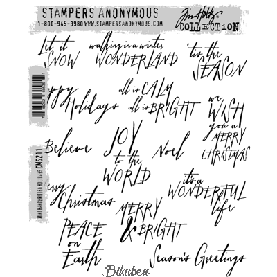 Tim Holtz Collection - Mini Handwritten Holiday - Stamps