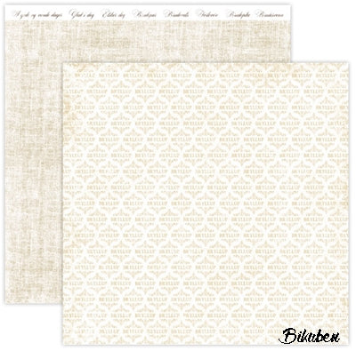 Papirdesign - Hell & Lykke - Bryllupsfest, Beige 12x12"