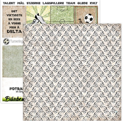 Papirdesign - Hell & Lykke - Fotballsko 12x12"