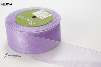 May Arts - Sheer Ribbon with Nylon Egde - Lavender - METERSVIS