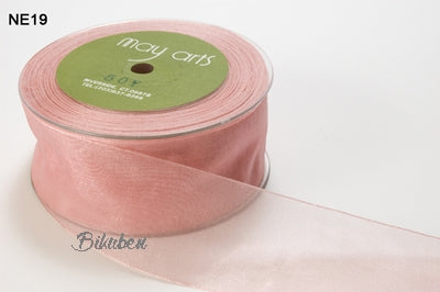 May Arts - Sheer Ribbon with Nylon Edge - Mauve METERSVIS