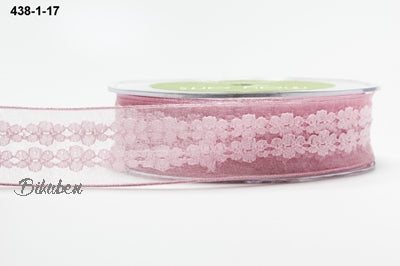 May Arts - Sheer Wired Lace - Pink