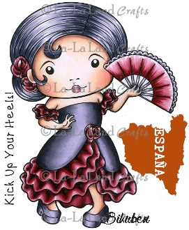 La La Land Crafts - Flamenco Marci - Red Rubberstamp