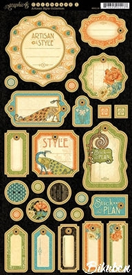 Graphic45 - Artisan Style - Journaling Chipboard