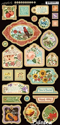 Graphic45 - Time To Flourish - Decorative Chipboard