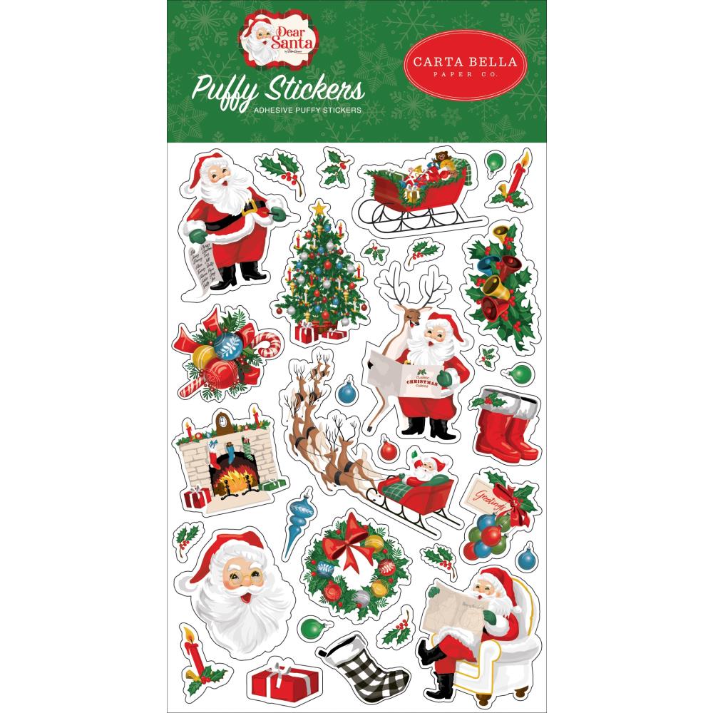 Carta Bella - Dear Santa - Puffy Stickers