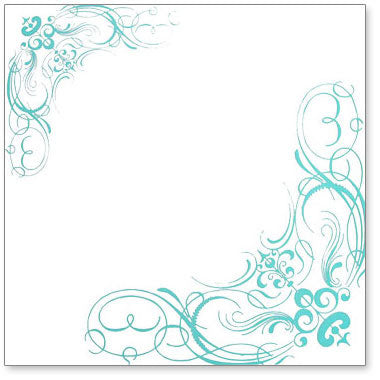 Hambly: Corner Flourishes, Teal Overlay