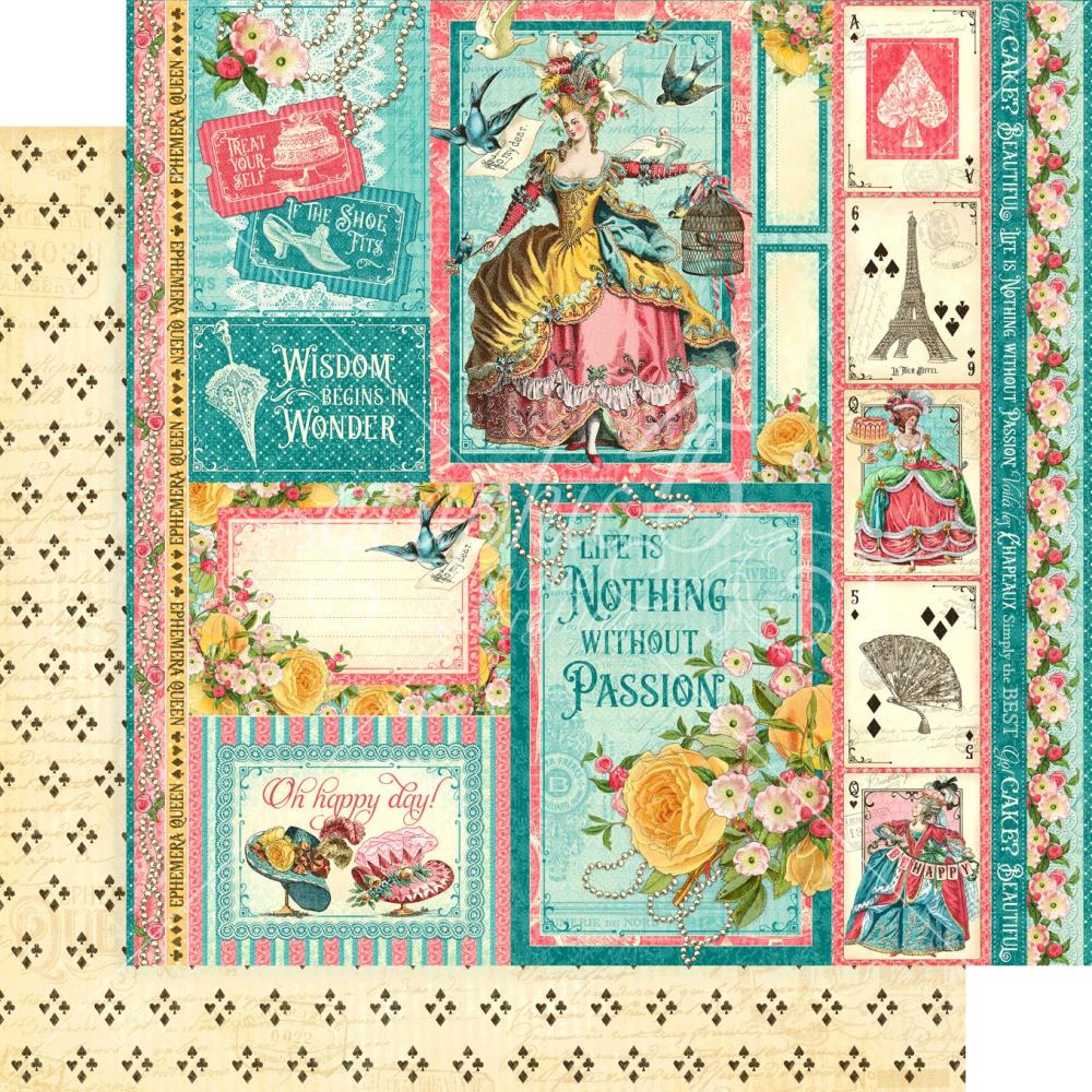 Graphic45 - Ephemera Queen -  Paper Pad 12 x 12"
