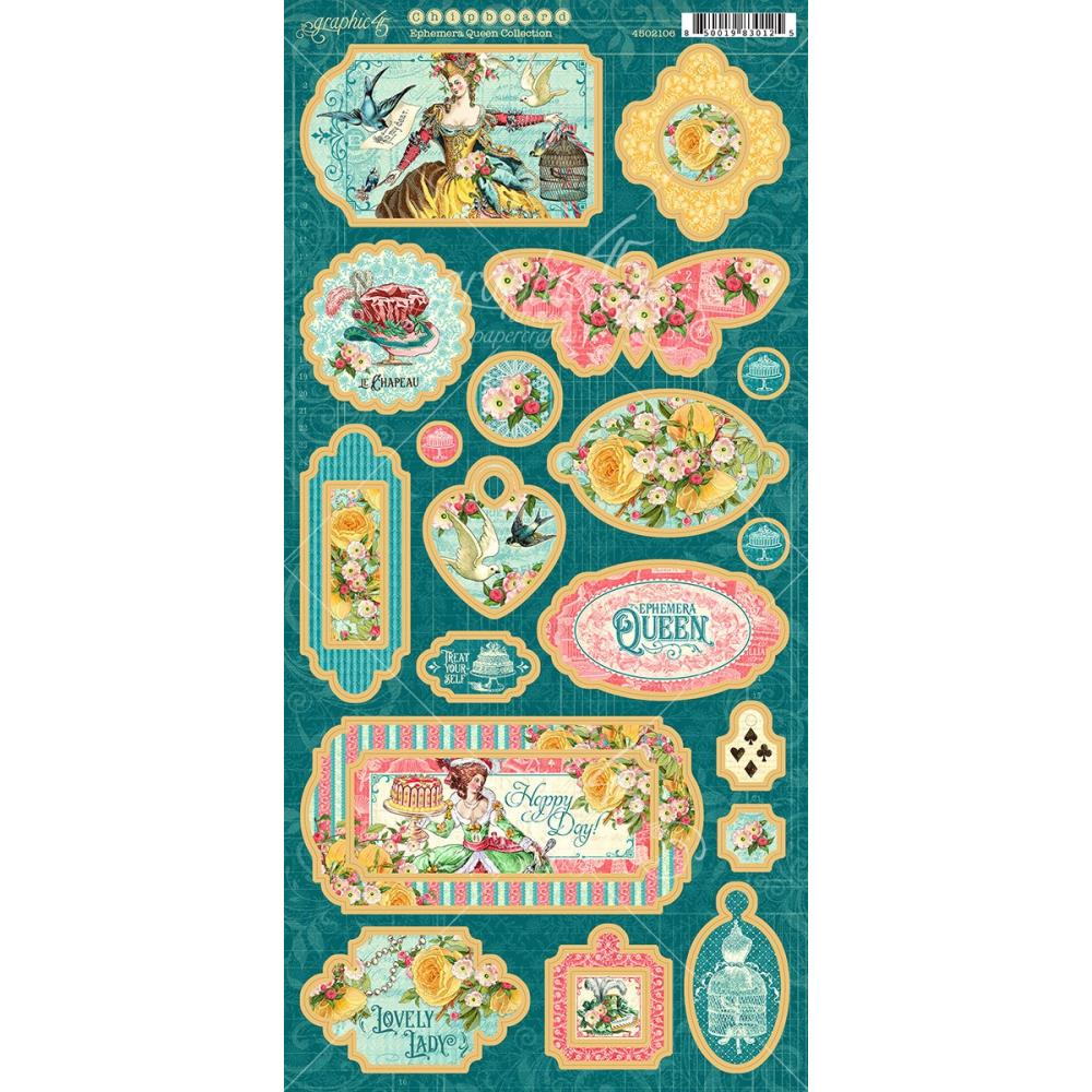 Graphic45 - Ephemera Queen - Chipboard