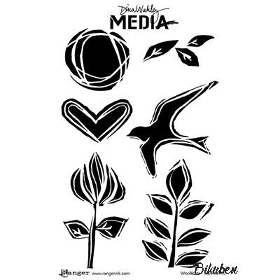 Ranger - Dina Wakley - Media Stamps - Woodcuts
