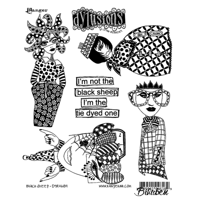 Dylusions - Black Sheep - Stamps