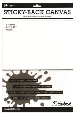 Ranger - Sticky Back Canvas - White 8,5"x11"