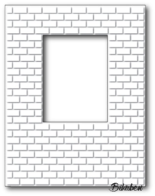 Poppystamps - Dies - Brick Window Wall