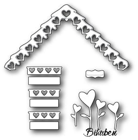 Poppystamps - Dies - Love Cottage Roof and Decor