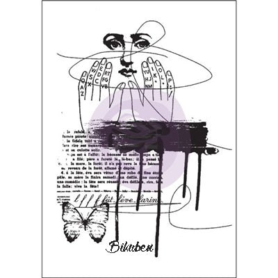 Prima - Mixed Media - Cling Stamp - Treasured Memories 5