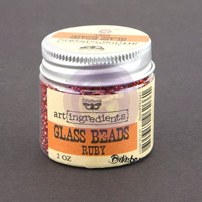Prima - Art Ingredients by Finnabair - Glass Beads - Ruby