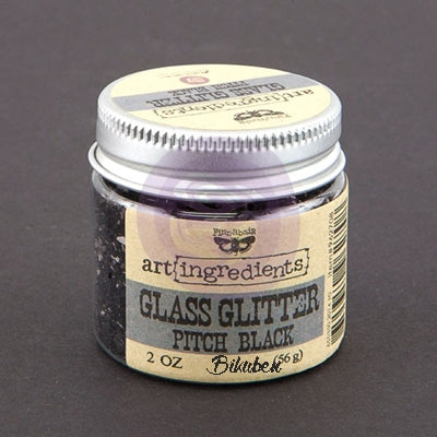 Prima - Art Ingredients by Finnabair - Glass Glitter - Pitch Black
