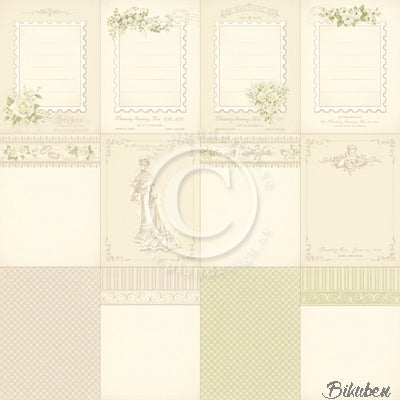 Pion Design - Memory Notes - Vintage Wedding 1 12x12"