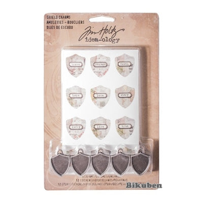 Tim Holtz - Ideaology - Shield Charms