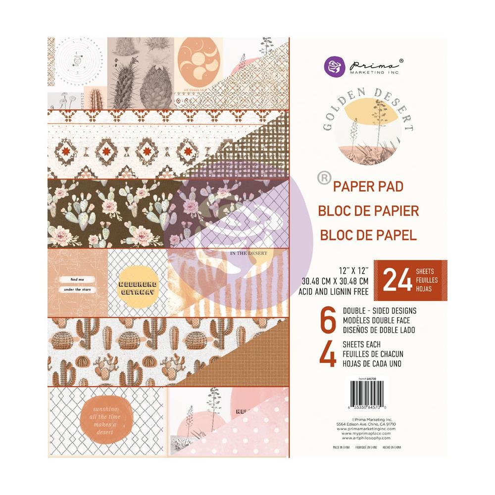 Prima - Golden Desert - Paper Pad  12 x 12"