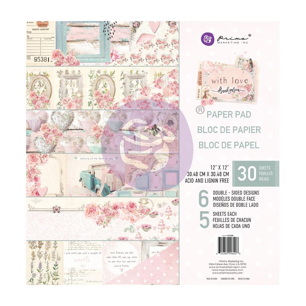 Prima - With Love - Paper Pad  12 x 12"