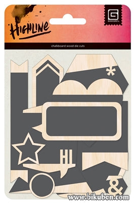 Basic Grey - Highline - Chalkboard Wood Pieces