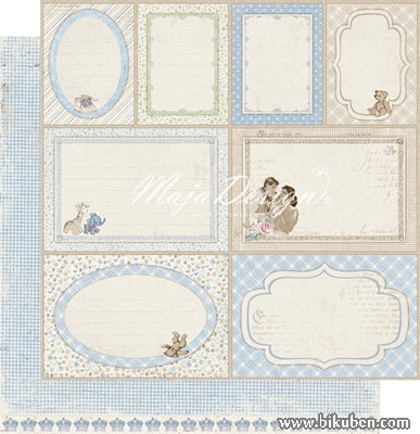 Maja Design - Vintage Baby - Jounaling Cards Blue 12x12"