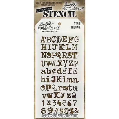 Tim Holtz - Stencil - Typo