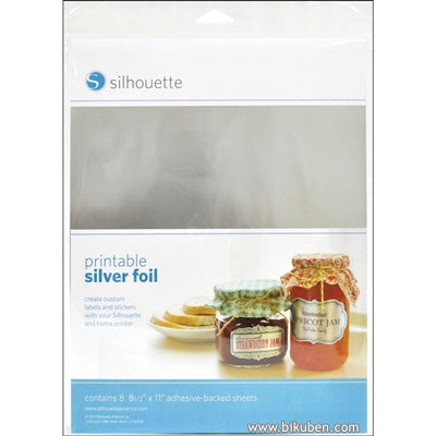 Silhouette - Media - Silver Foil Printable Sticker Paper 