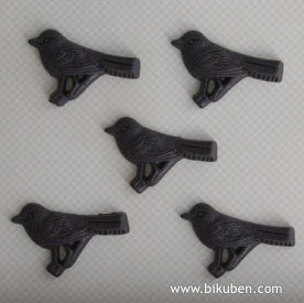 Maya Road  - Resin Embellishments - Feathered Friend - Smoke