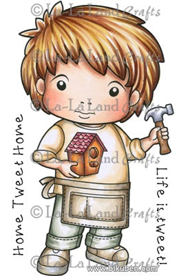 La La Land Crafts - Building Birdhouse Luka - Red Rubberstamp