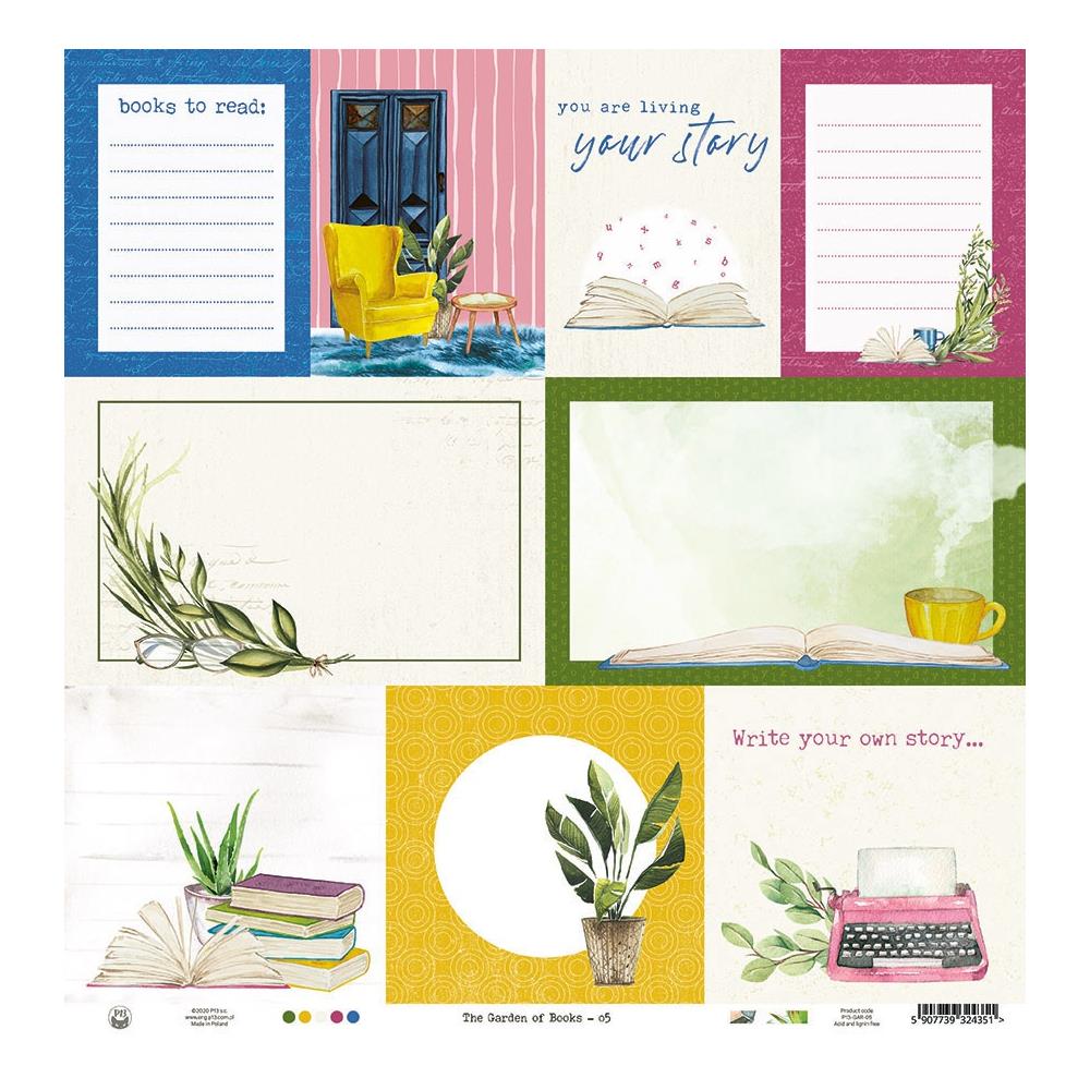 P13 - Garden of books - #05 - 12 x 12"