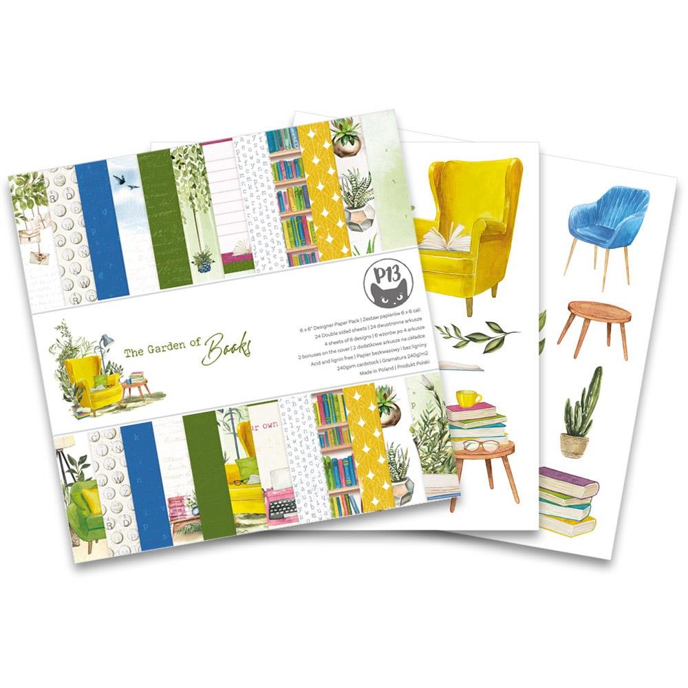 P13 - Garden of books - Paper Pad - 6 x 6"