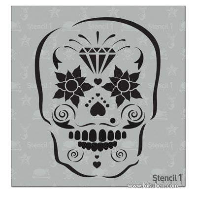 Stencil 1 - Stensil - Sugar Skull 6x6"