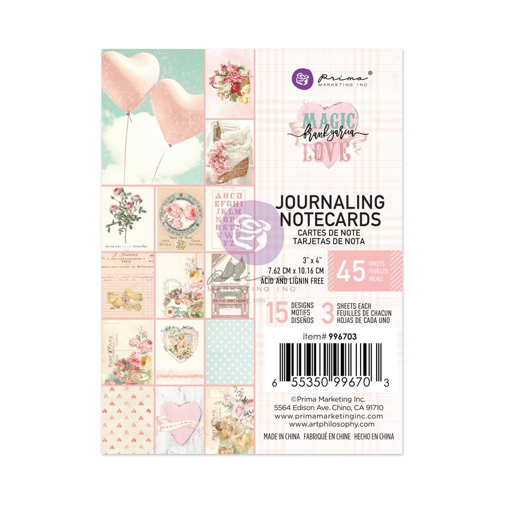 Prima - Magic Love - Journaling Cards - 3 x4" Paper Pad