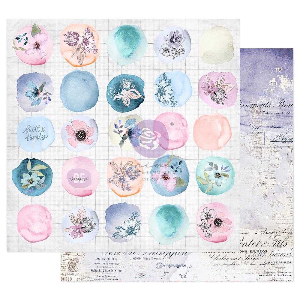 Prima - Watercolor Floral - Watercolor Drops  - 12 x 12"