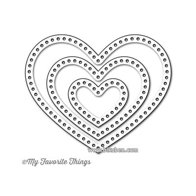 Die-namics - STAX - Stitched Heart Dies