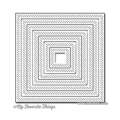 Die-namics - STAX - Inside & Out Diagonal Stitched Square Dies
