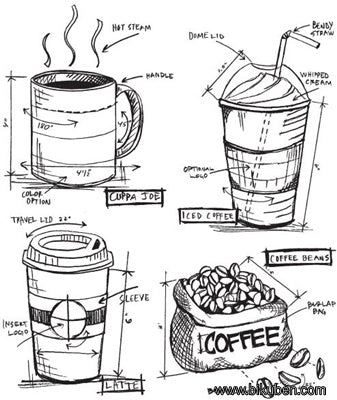Tim Holtz Collection - Coffee - Fresh Brewed Blueprint - Stamps