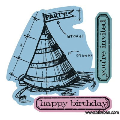 Tim Holtz Alterations - Framelits Die Set w/Stamps - Celebrate Blueprint