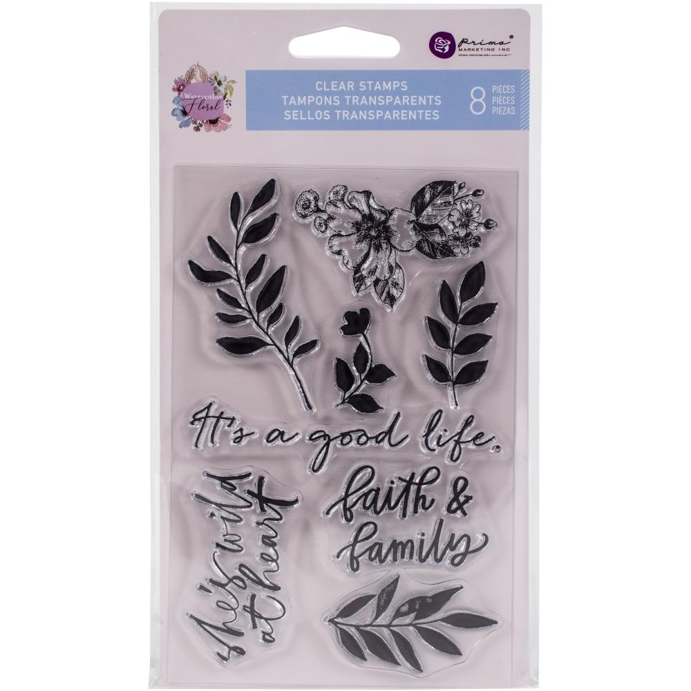 Prima - Watercolor Floral -  Clear Stamp