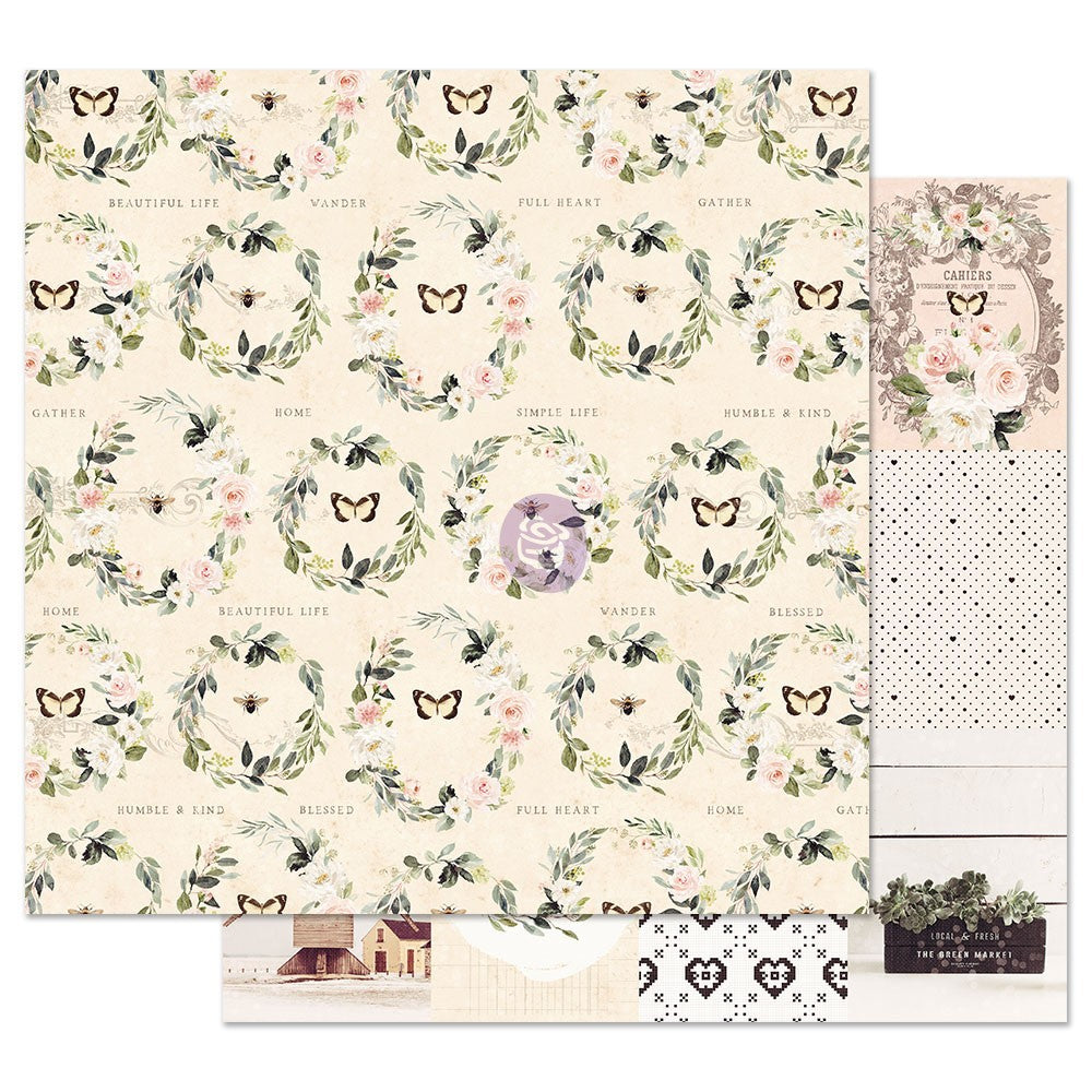 Prima - Spring Farmhouse - Full Heart -   12 x 12"