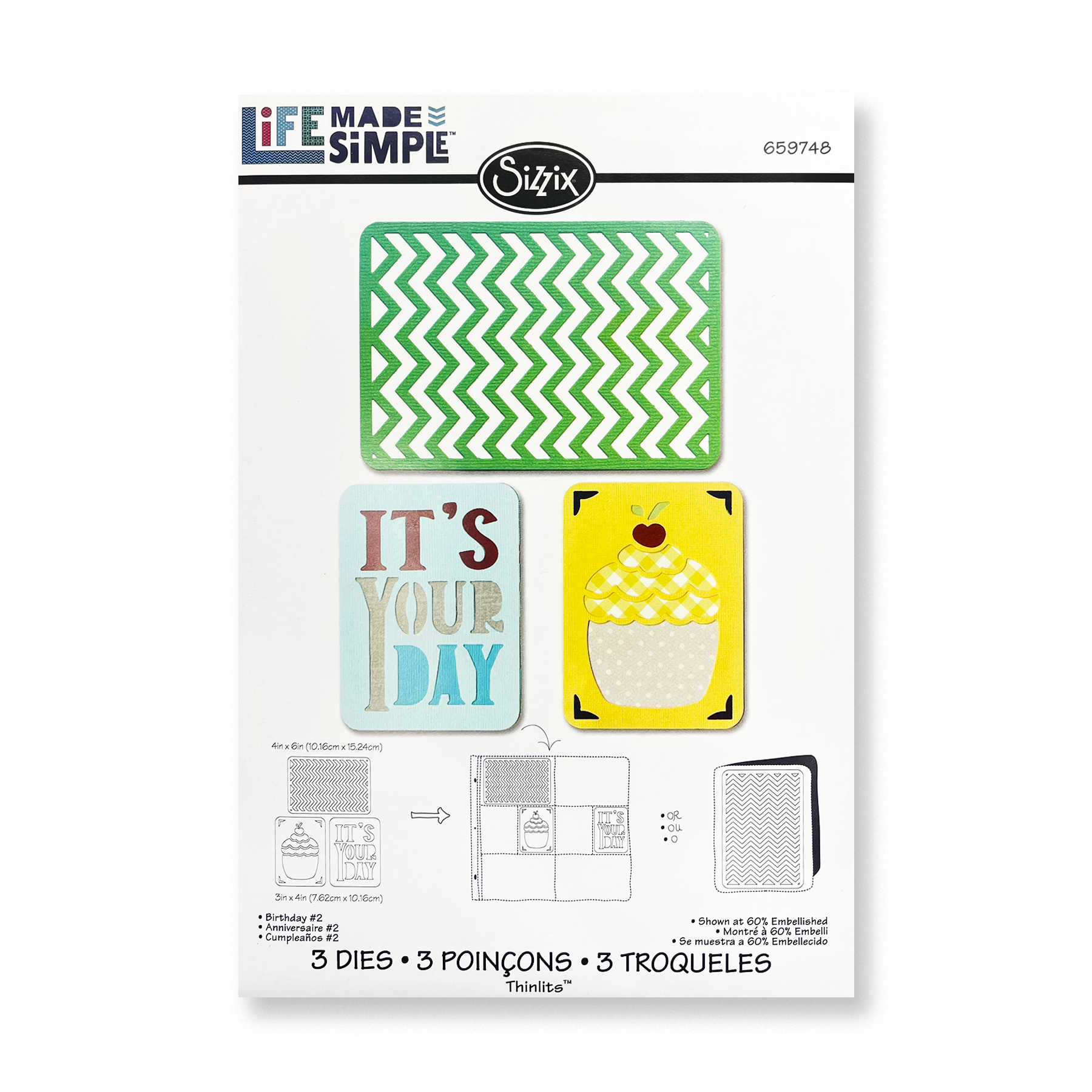 Sizzix - Thinlits - Life made Simple - Birthday #2 Dies