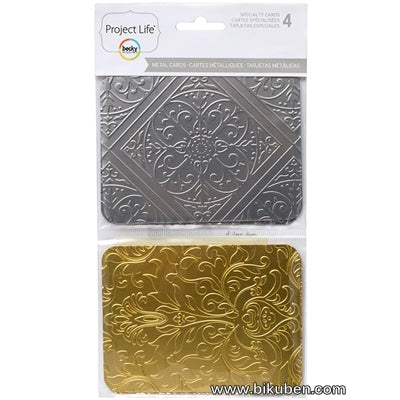 American Crafts - Project Life - Debossed Metal Cards