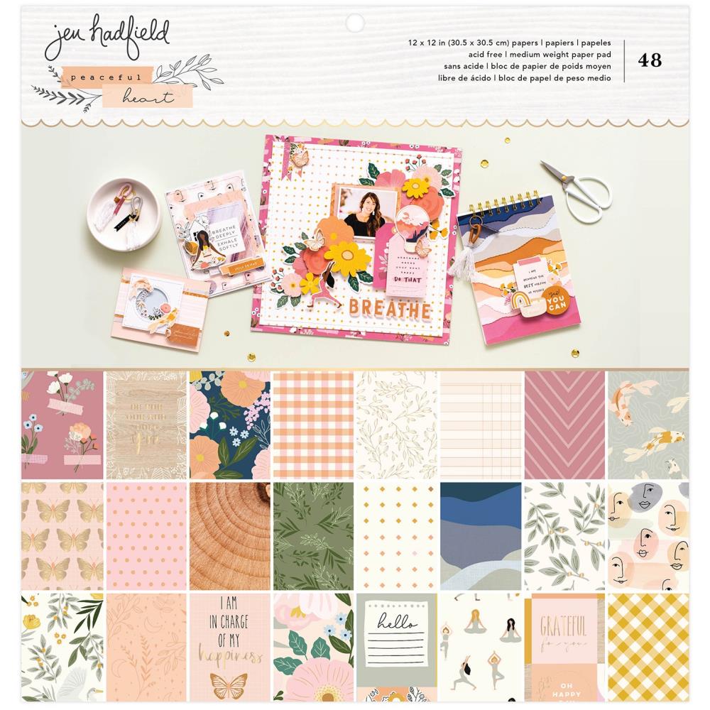 Jen Hadfield  - Peaceful Heart - Paper Pad -  12 x 12"