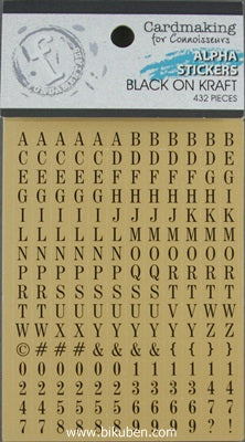 Ruby Rock it - Alpha Stickers - Black on Kraft