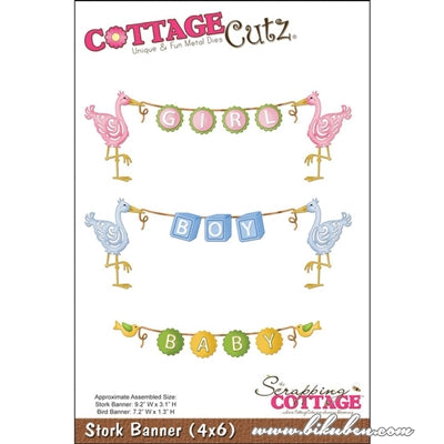 CottageCutz - Stork Banner Dies