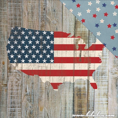 Simple Stories - Stars & Stripe - Land I Love 12x12"