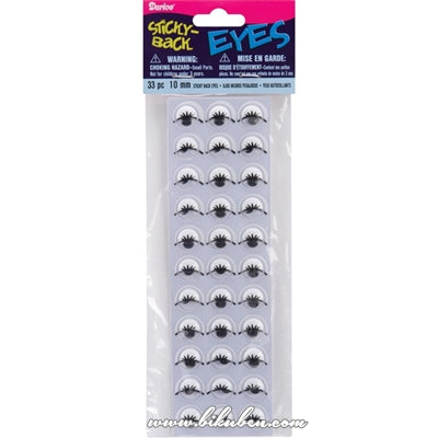 Darice - Sticky Back Eyes - Black with Laces